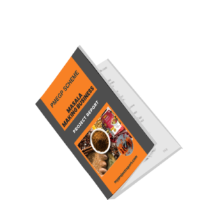 pmegp masala manufacturing economic project report with single open book cover