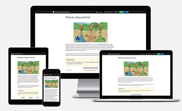 Hunter course displayed on various devices